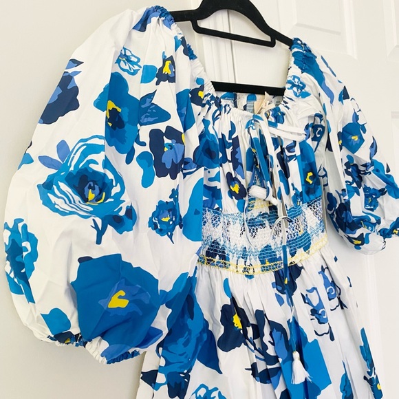 Plenty by Tracy Reese Off-The-Shoulder Puff Sleeve Midi Dress - Picture 7 of 13